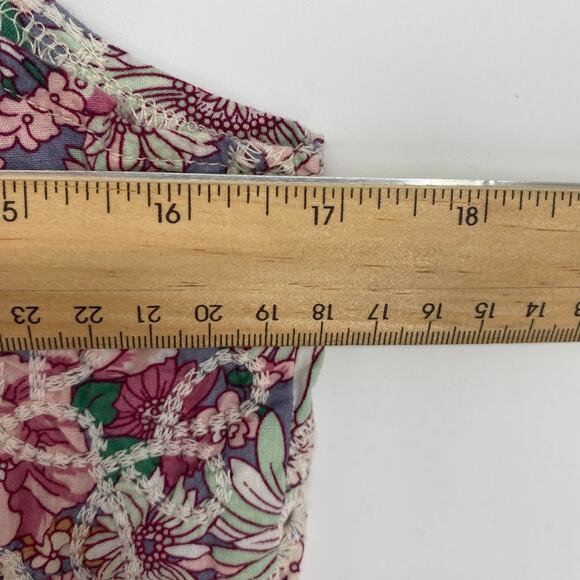 Solitaire Top Embroidered Floral Lace Eyelet Ruffle Sleeve Romantic Feminine S - Picture 7 of 7